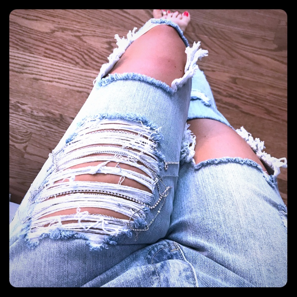 Unionbay Destroyed Chain Jeans